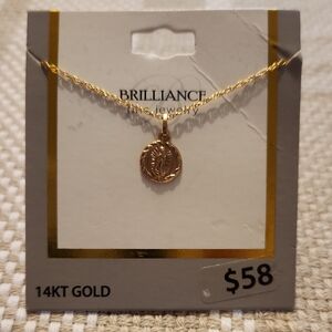 14K Mary Gold Pendant Necklace